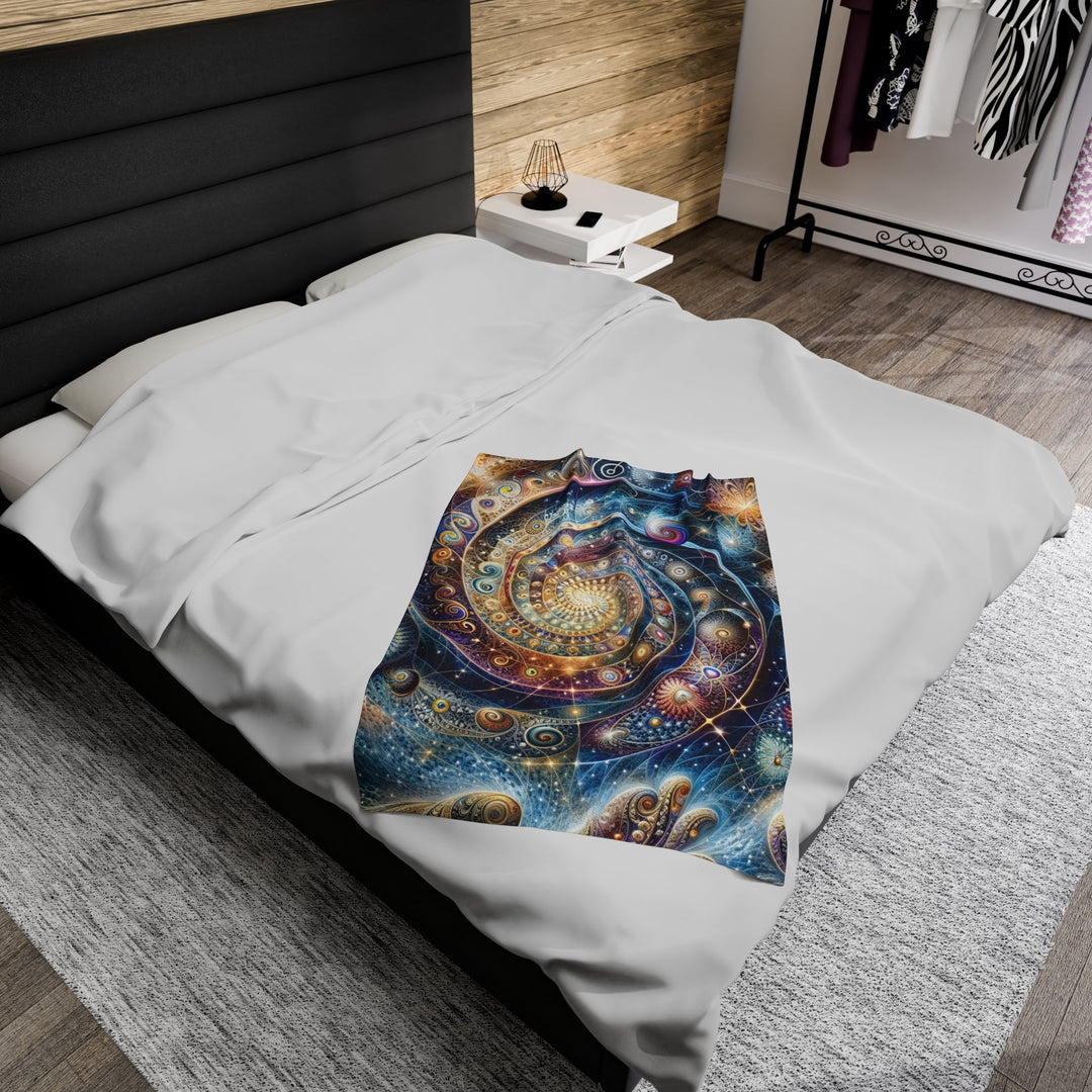 Cosmic Spiral Dreams - Velveteen Plush Blanket - All Over Prints - g(0D·IO) - 60" × 80" - -