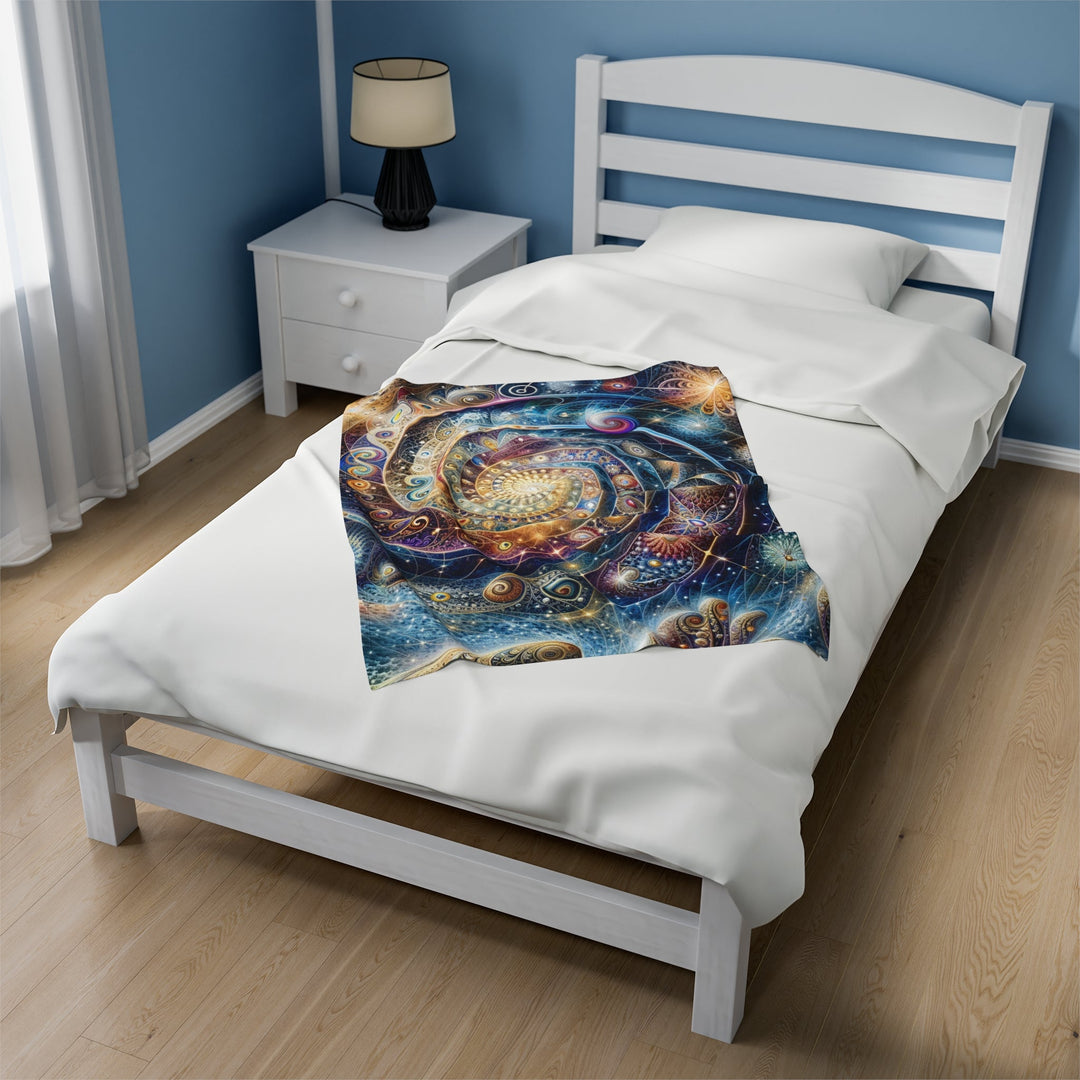 Cosmic Spiral Dreams - Velveteen Plush Blanket - All Over Prints - g(0D·IO) - 60" × 80" - -