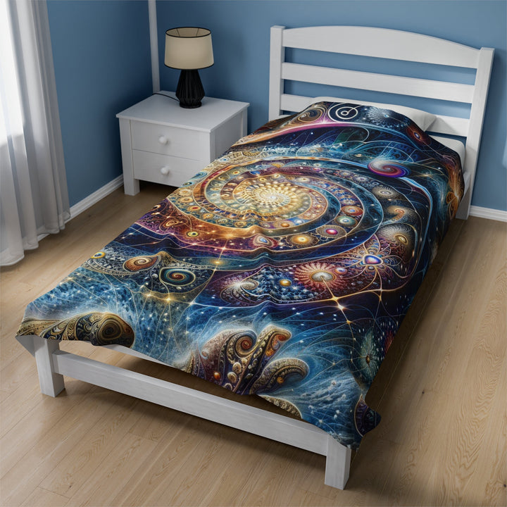 Cosmic Spiral Dreams - Velveteen Plush Blanket - All Over Prints - g(0D·IO) - 60" × 80" - -