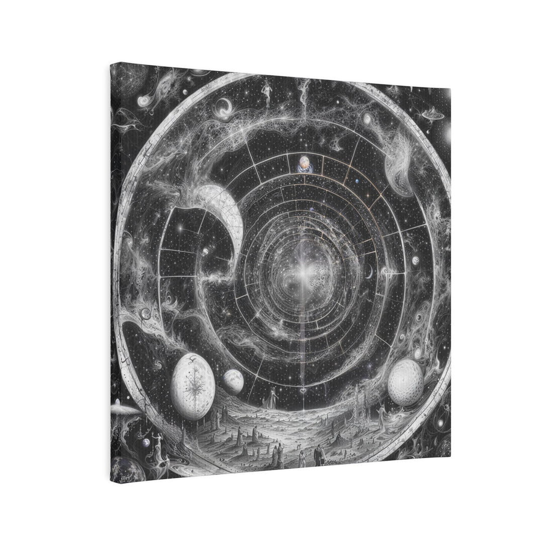 Cosmic Spiral Tapestry - Canvas Photo Tile - Canvas - g(0D·IO) - 8" x 8" (Square) - 0.5" -