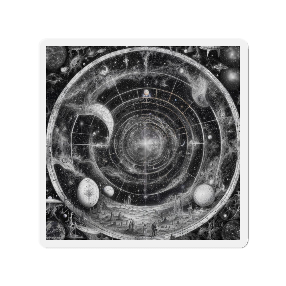 Cosmic Spiral Tapestry - Die-cut Magnet - Home Decor - g(0D·IO) - 3" x 3" - Die-Cut - 1 pc
