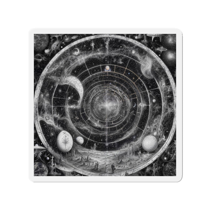 Cosmic Spiral Tapestry - Die-cut Magnet - Home Decor - g(0D·IO) - 3" x 3" - Die-Cut - 1 pc