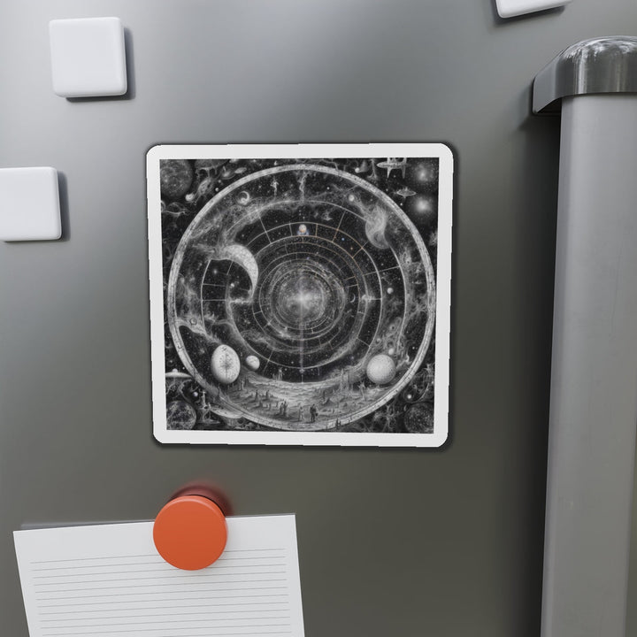 Cosmic Spiral Tapestry - Die-cut Magnet - Home Decor - g(0D·IO) - 6 × 6" - Die-Cut - 1 pc