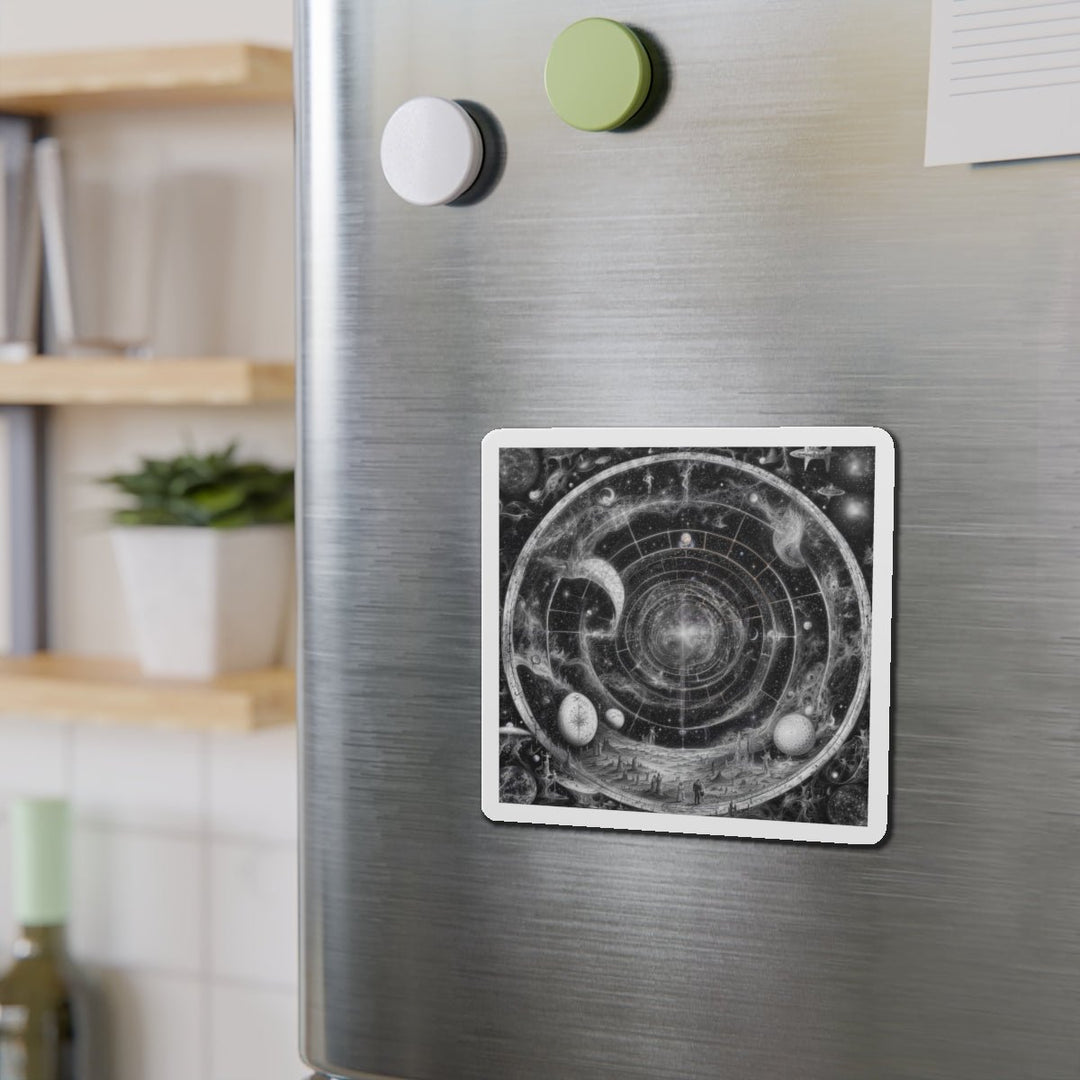 Cosmic Spiral Tapestry - Die-cut Magnet - Home Decor - g(0D·IO) - 6 × 6" - Die-Cut - 1 pc