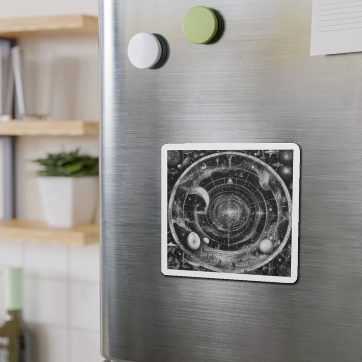 Cosmic Spiral Tapestry - Die-cut Magnet - Home Decor - g(0D·IO) - 6 × 6" - Die-Cut - 1 pc