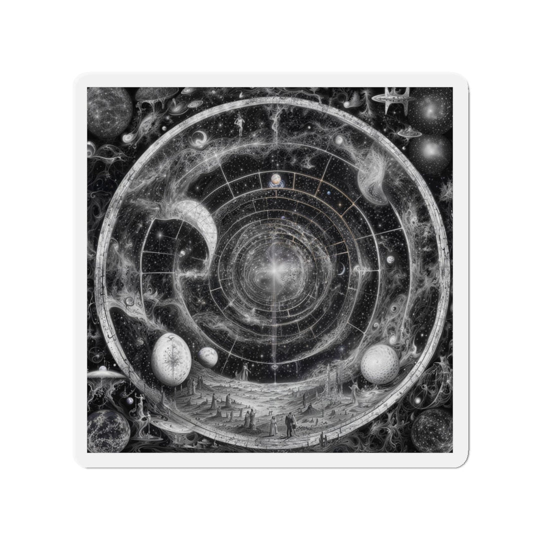 Cosmic Spiral Tapestry - Die-cut Magnet - Home Decor - g(0D·IO) - 6 × 6" - Die-Cut - 1 pc