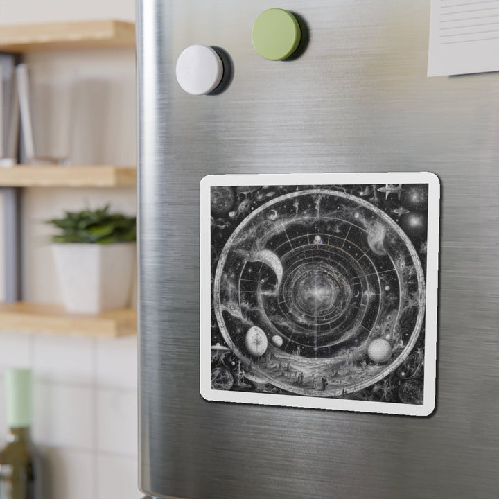 Cosmic Spiral Tapestry - Die-cut Magnet - Home Decor - g(0D·IO) - 6 × 6" - Die-Cut - 1 pc