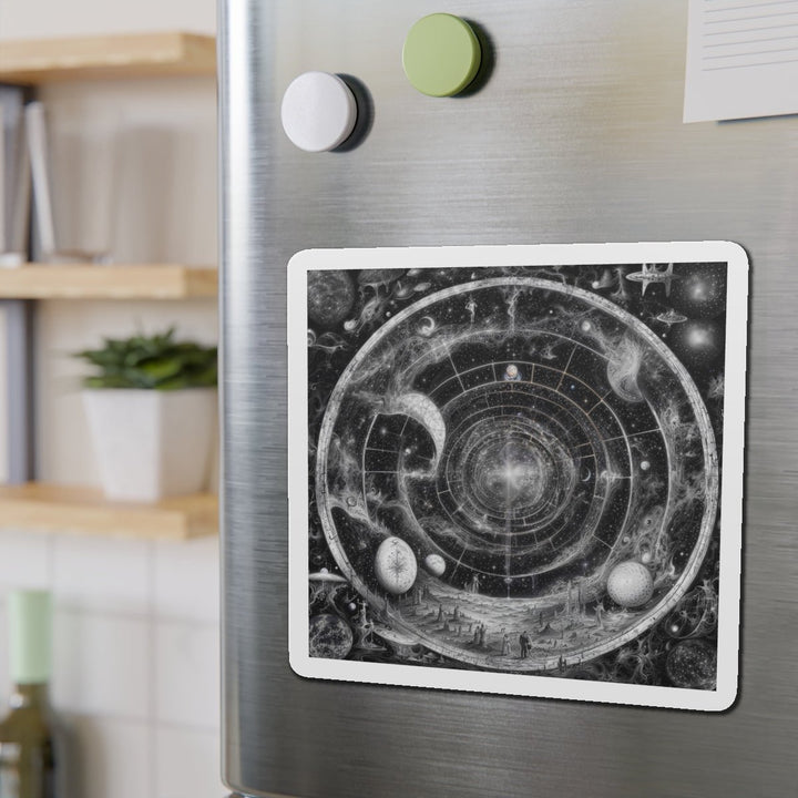 Cosmic Spiral Tapestry - Die-cut Magnet - Home Decor - g(0D·IO) - 6 × 6" - Die-Cut - 1 pc