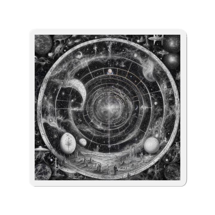 Cosmic Spiral Tapestry - Die-cut Magnet - Home Decor - g(0D·IO) - 5" x 5" - Die-Cut - 1 pc