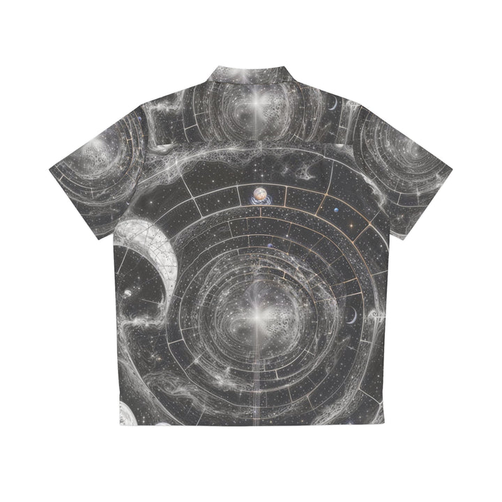 Cosmic Spiral Tapestry - Men's Hawaiian Shirt - All Over Prints - g(0D·IO) - S - Black -