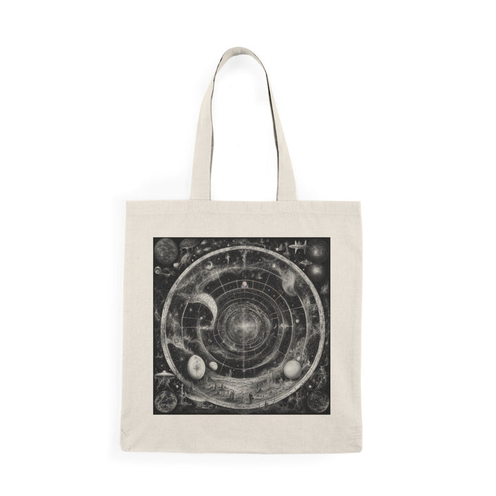 Cosmic Spiral Tapestry - Natural Tote Bag - Bags - g(0D·IO) - 15" x 16" - Natural -