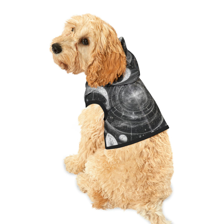 Cosmic Spiral Tapestry - Pet Hoodie - Pets - g(0D·IO) - XXS - Black Rib -