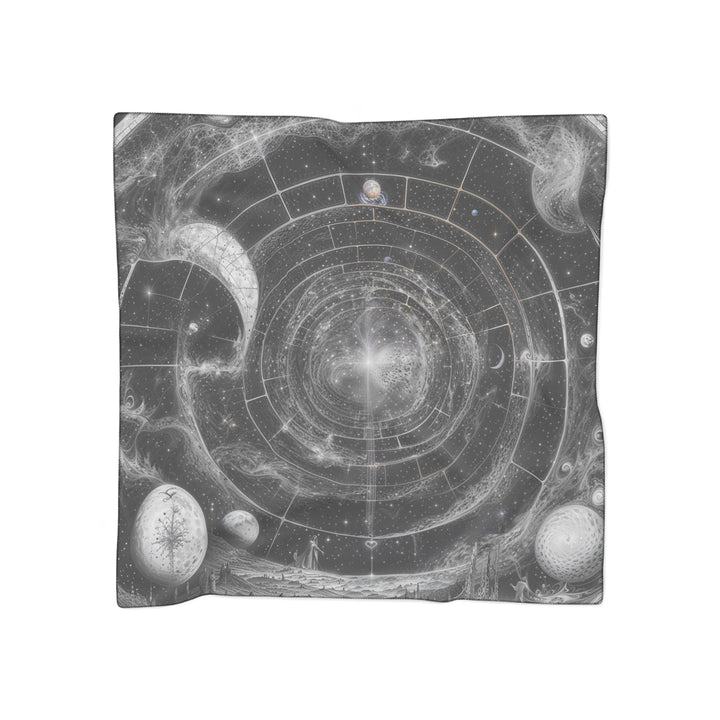 Cosmic Spiral Tapestry - Poly Scarf - Accessories - g(0D·IO) - Poly voile - 50" × 50" -