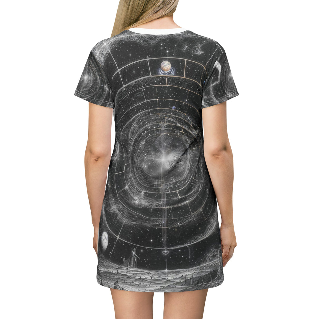 Cosmic Spiral Tapestry - T-Shirt Dress - All Over Prints - g(0D·IO) - XS - -