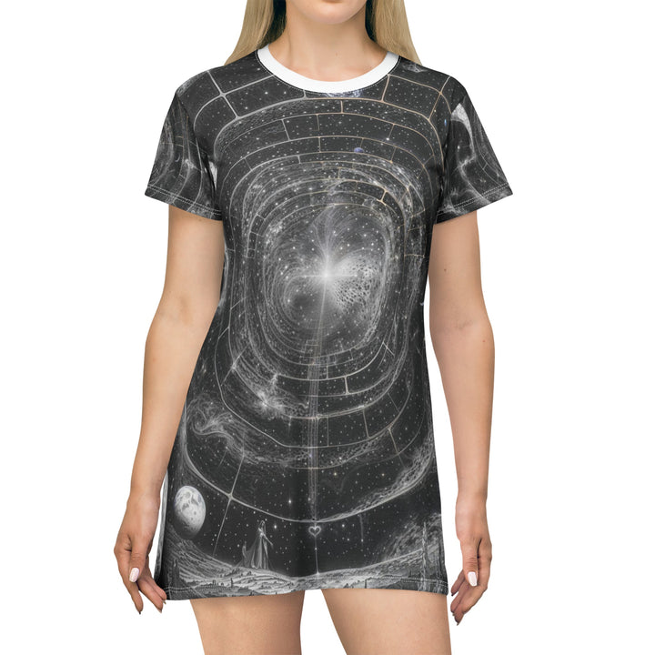 Cosmic Spiral Tapestry - T-Shirt Dress - All Over Prints - g(0D·IO) - XS - -