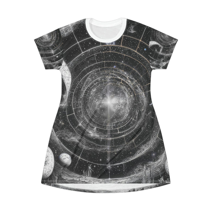 Cosmic Spiral Tapestry - T-Shirt Dress - All Over Prints - g(0D·IO) - XS - -