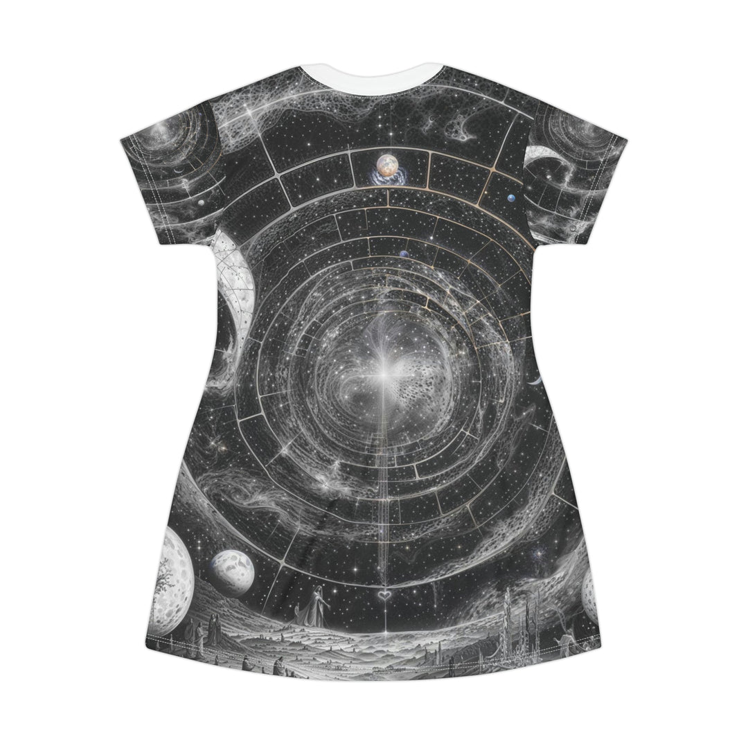 Cosmic Spiral Tapestry - T-Shirt Dress - All Over Prints - g(0D·IO) - XS - -