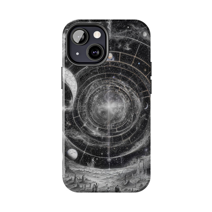 Cosmic Spiral Tapestry - Tough Phone Case - Phone Case - g(0D·IO) - iPhone 13 Mini - -