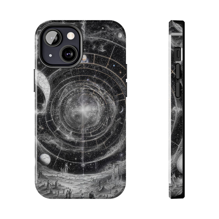 Cosmic Spiral Tapestry - Tough Phone Case - Phone Case - g(0D·IO) - iPhone 13 Mini - -