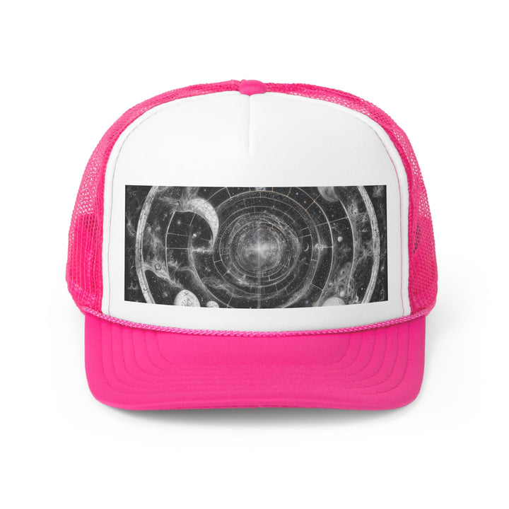 Cosmic Spiral Tapestry - Trucker Hat - Hats - g(0D·IO) - Pink - One size -