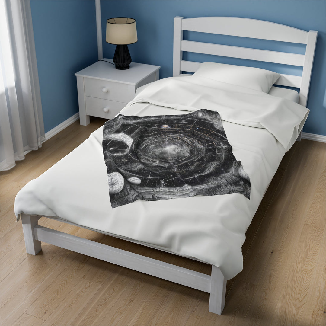 Cosmic Spiral Tapestry - Velveteen Plush Blanket - All Over Prints - g(0D·IO) - 60" × 80" - -