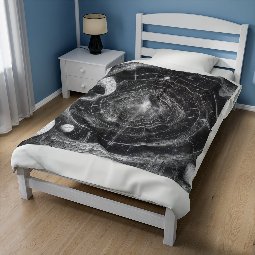 Cosmic Spiral Tapestry - Velveteen Plush Blanket - All Over Prints - g(0D·IO) - 60" × 80" - -