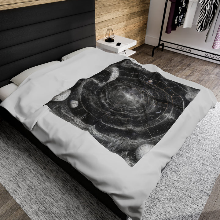 Cosmic Spiral Tapestry - Velveteen Plush Blanket - All Over Prints - g(0D·IO) - 60" × 80" - -