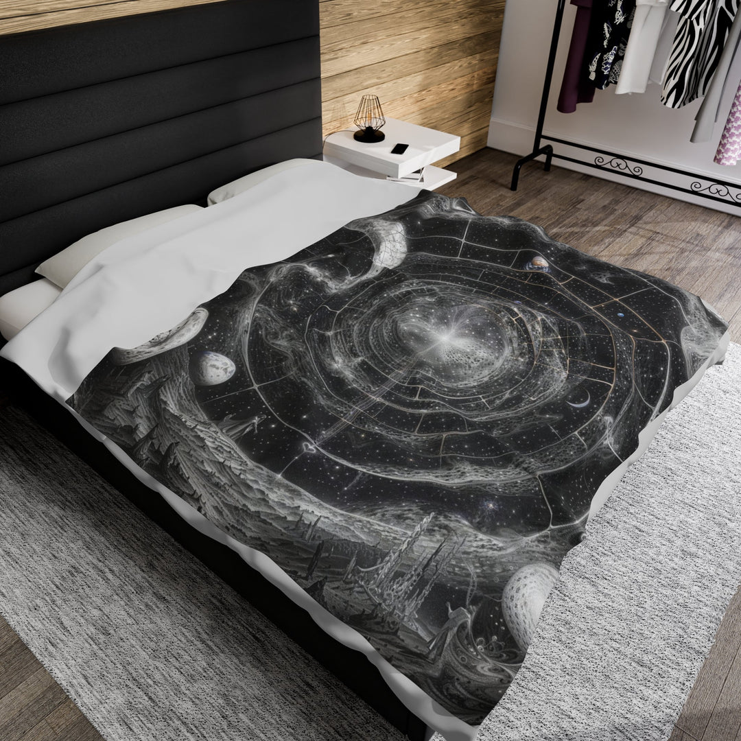 Cosmic Spiral Tapestry - Velveteen Plush Blanket - All Over Prints - g(0D·IO) - 60" × 80" - -