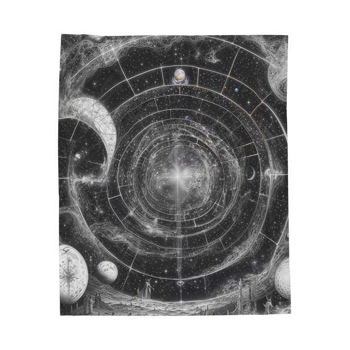 Cosmic Spiral Tapestry - Velveteen Plush Blanket - All Over Prints - g(0D·IO) - 50" × 60" - -