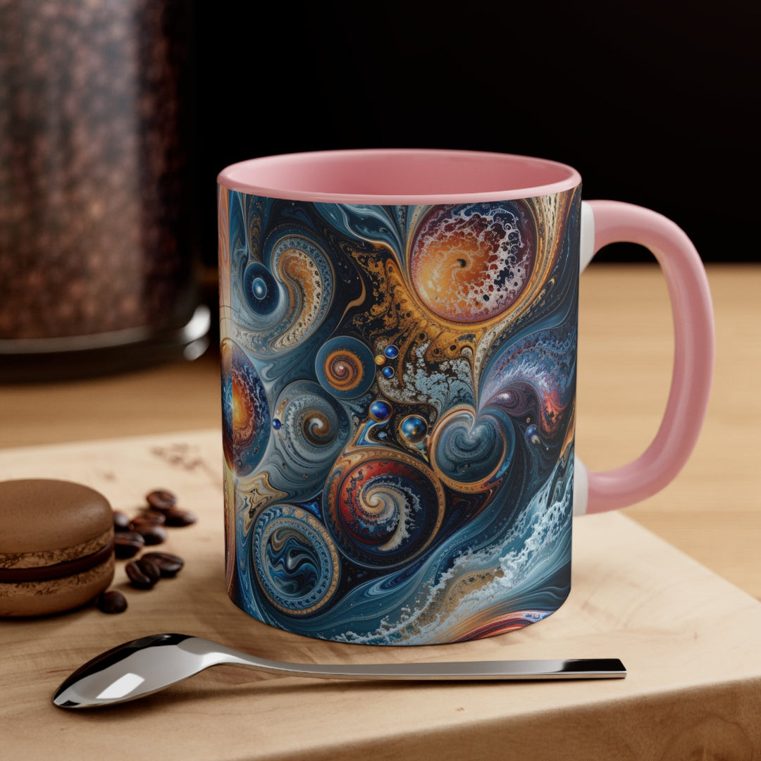 Cosmic Swirl Harmony - Accent Coffee Mug - Mug - g(0D·IO) - Pink - 11oz -