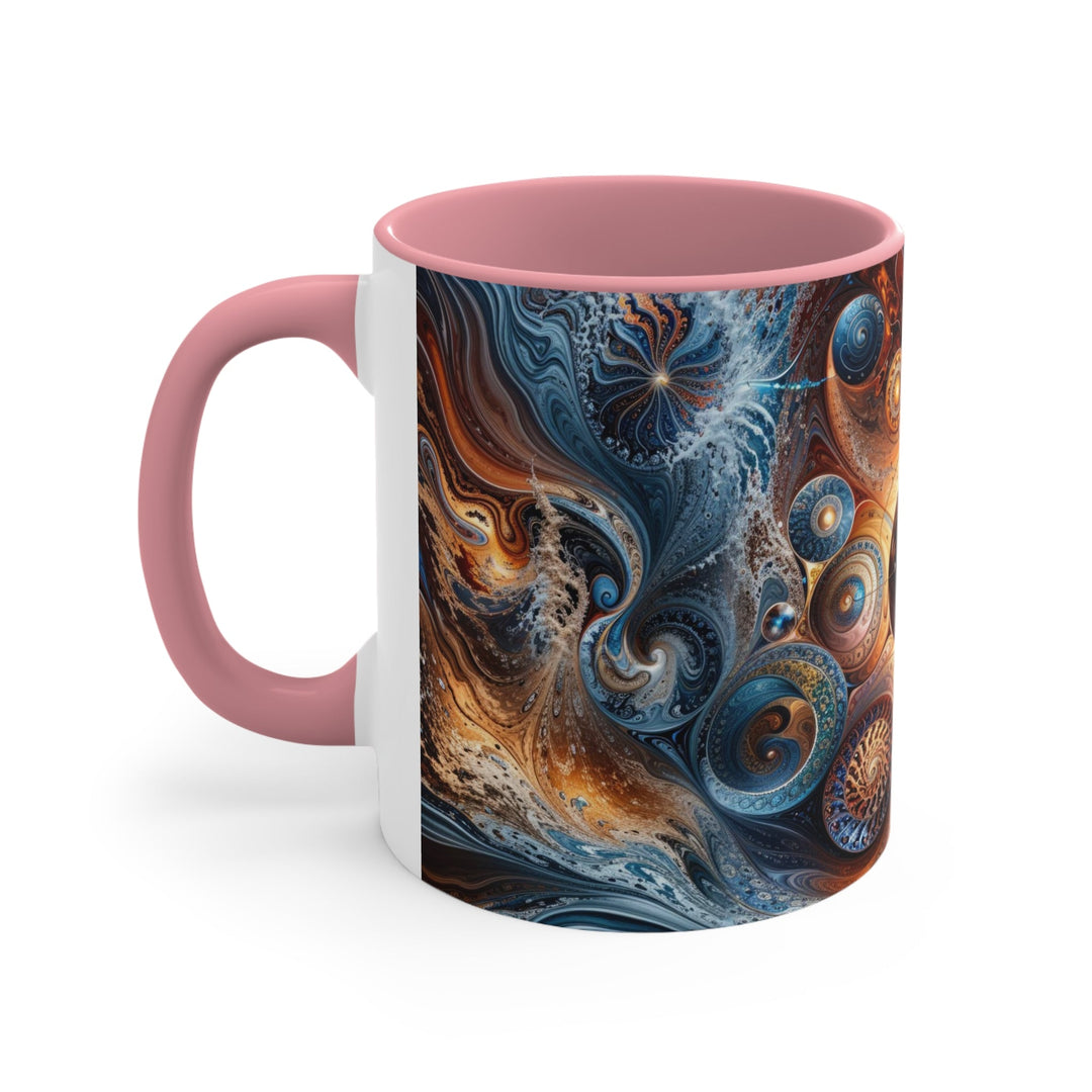 Cosmic Swirl Harmony - Accent Coffee Mug - Mug - g(0D·IO) - Pink - 11oz -