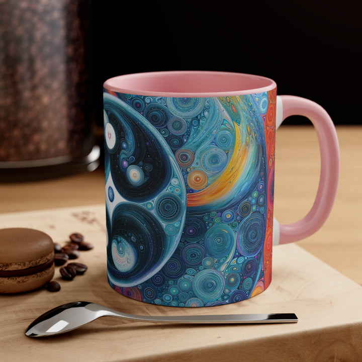 Cosmic Swirl Harmony - Accent Coffee Mug - Mug - g(0D·IO) - Pink - 11oz -