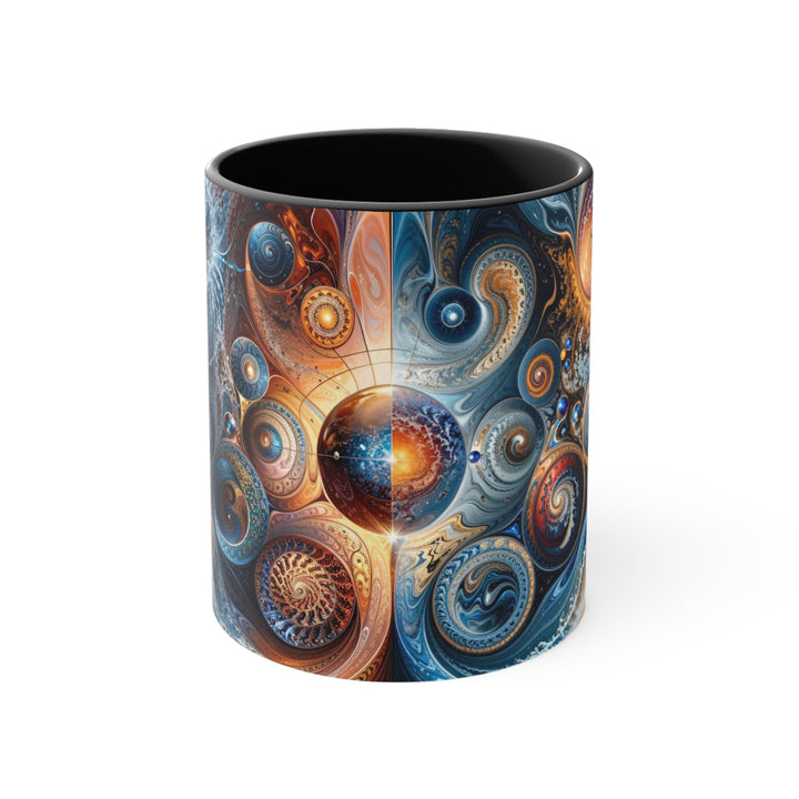 Cosmic Swirl Harmony - Accent Coffee Mug - Mug - g(0D·IO) - Black - 11oz -