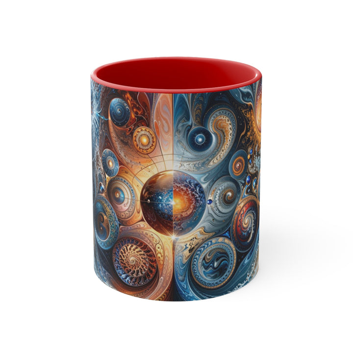 Cosmic Swirl Harmony - Accent Coffee Mug - Mug - g(0D·IO) - Red - 11oz -