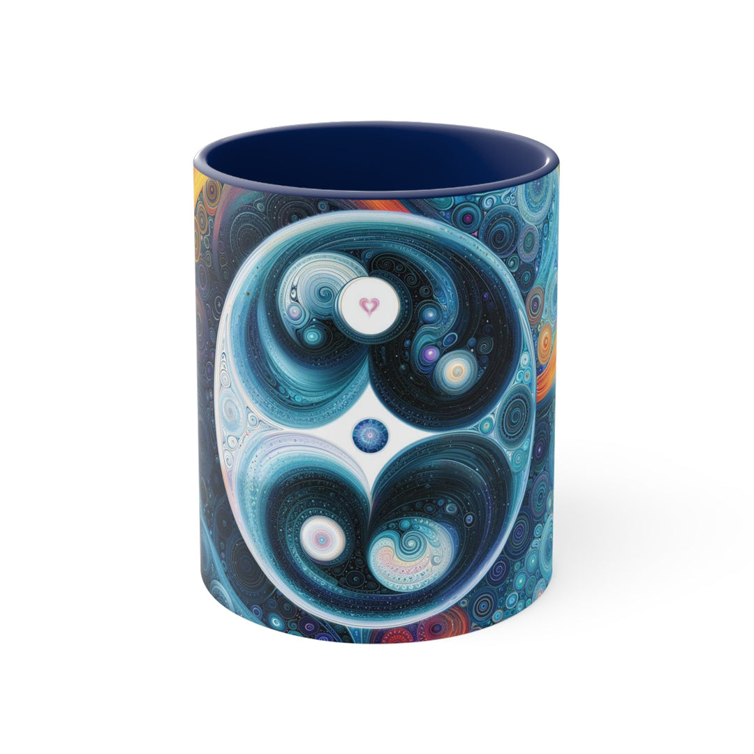 Cosmic Swirl Harmony - Accent Coffee Mug - Mug - g(0D·IO) - Navy - 11oz -