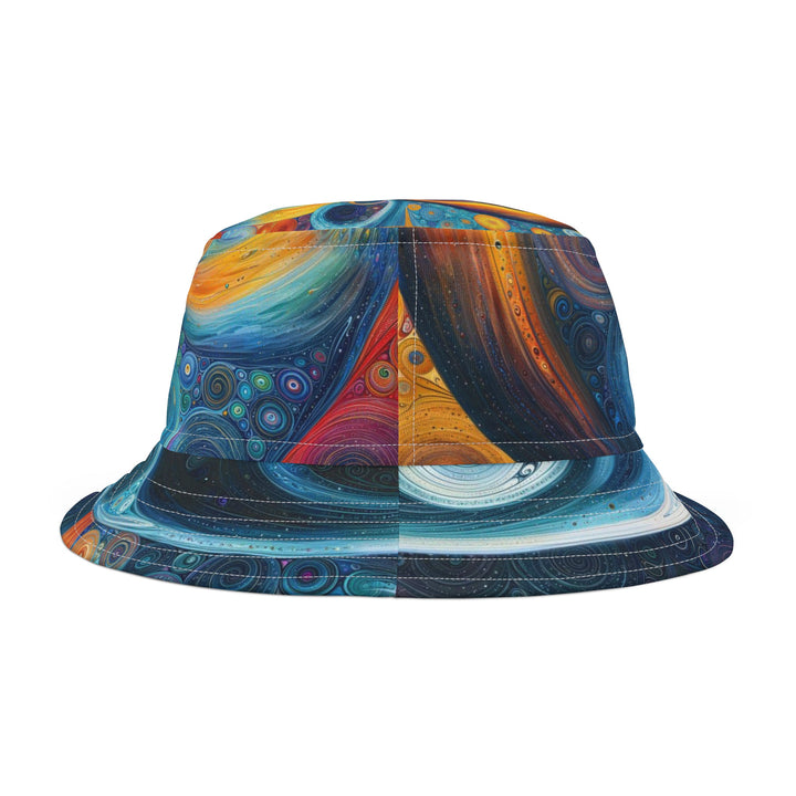 Cosmic Swirl Harmony - Bucket Hat - Hats - g(0D·IO) - Large - White stitching -