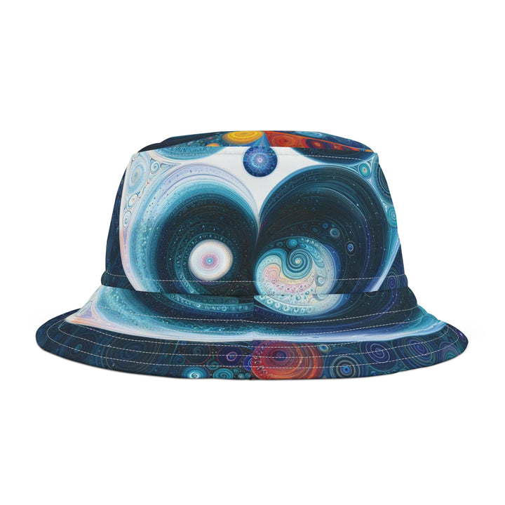 Cosmic Swirl Harmony - Bucket Hat - Hats - g(0D·IO) - Large - White stitching -