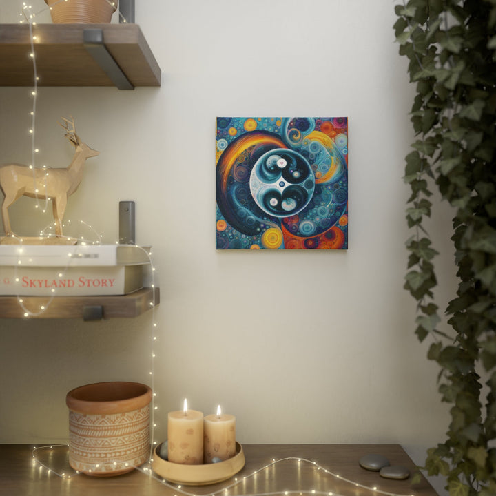 Cosmic Swirl Harmony - Canvas Photo Tile - Canvas - g(0D·IO) - 8" x 8" (Square) - 0.5" -