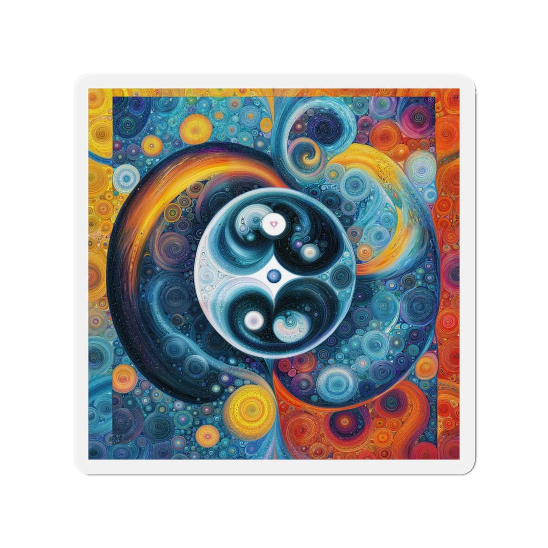 Cosmic Swirl Harmony - Die-cut Magnet - Home Decor - g(0D·IO) - 5" x 5" - Die-Cut - 1 pc