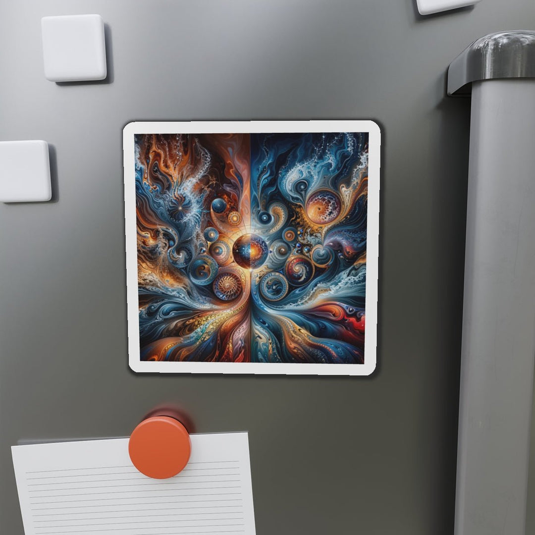 Cosmic Swirl Harmony - Die-cut Magnet - Home Decor - g(0D·IO) - 6 × 6" - Die-Cut - 1 pc