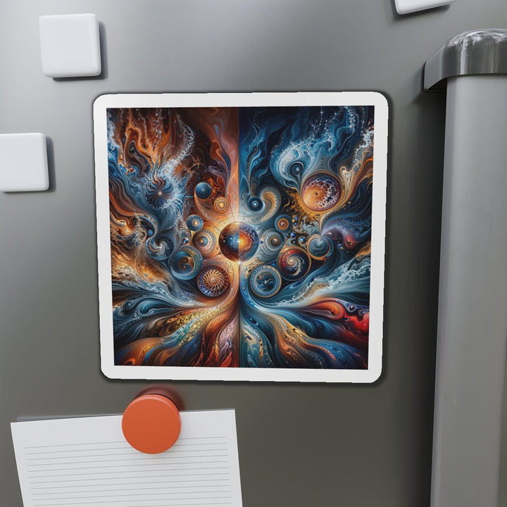 Cosmic Swirl Harmony - Die-cut Magnet - Home Decor - g(0D·IO) - 6 × 6" - Die-Cut - 1 pc