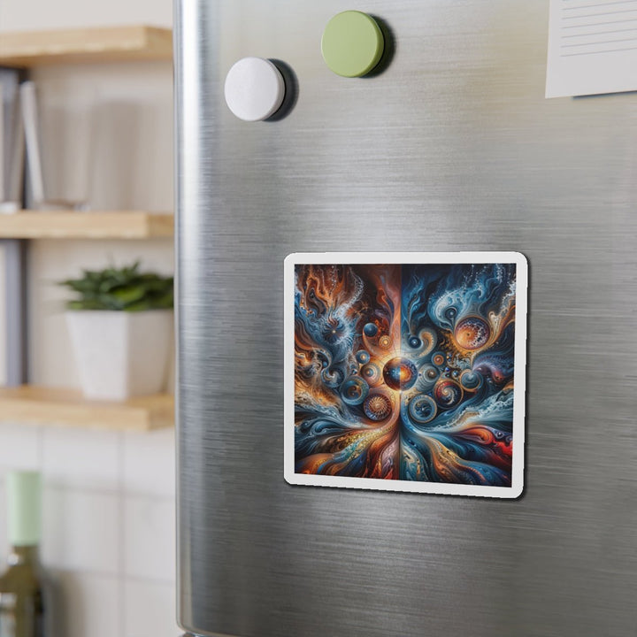Cosmic Swirl Harmony - Die-cut Magnet - Home Decor - g(0D·IO) - 6 × 6" - Die-Cut - 1 pc