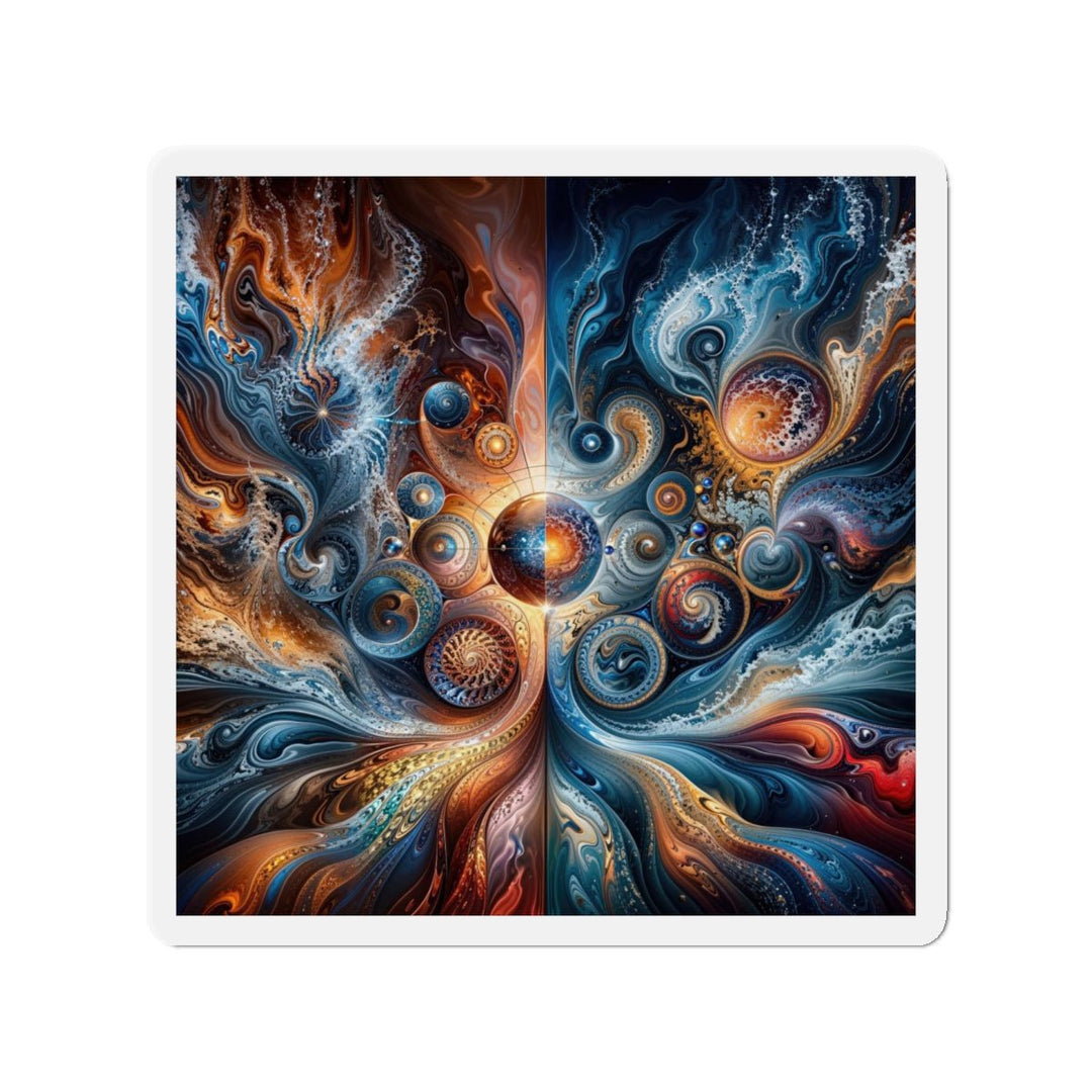 Cosmic Swirl Harmony - Die-cut Magnet - Home Decor - g(0D·IO) - 6 × 6" - Die-Cut - 1 pc