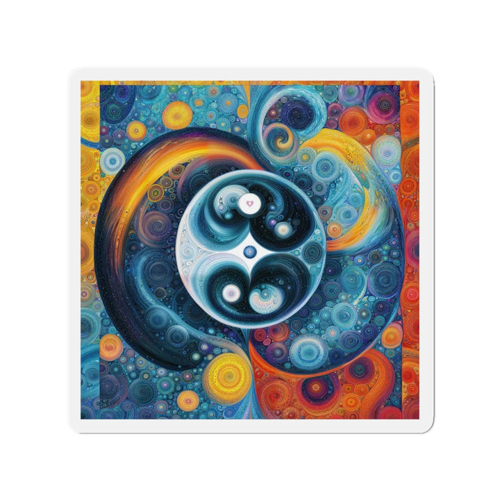 Cosmic Swirl Harmony - Die-cut Magnet - Home Decor - g(0D·IO) - 4" x 4" - Die-Cut - 1 pc