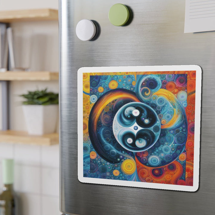 Cosmic Swirl Harmony - Die-cut Magnet - Home Decor - g(0D·IO) - 6 × 6" - Die-Cut - 1 pc