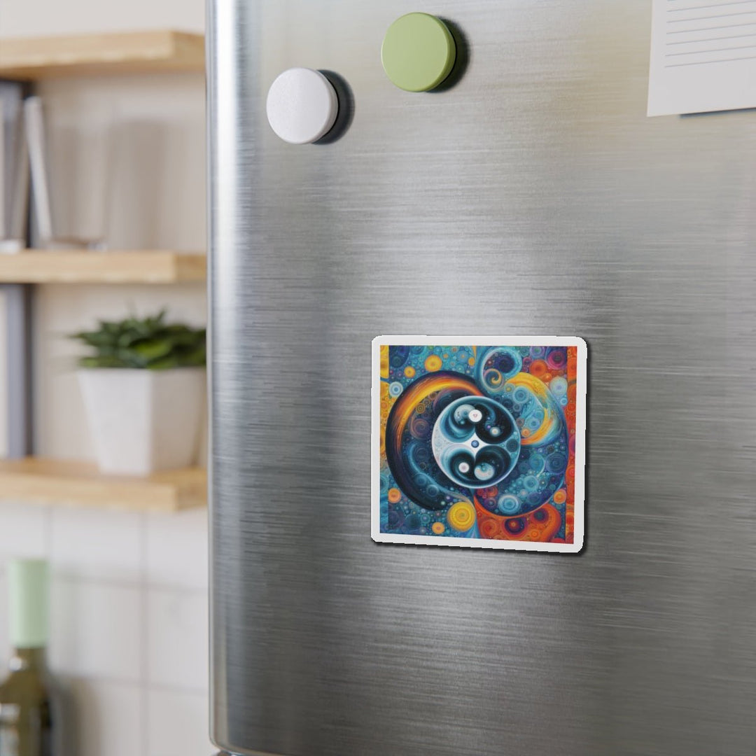 Cosmic Swirl Harmony - Die-cut Magnet - Home Decor - g(0D·IO) - 6 × 6" - Die-Cut - 1 pc