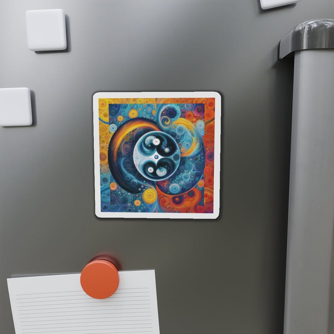 Cosmic Swirl Harmony - Die-cut Magnet - Home Decor - g(0D·IO) - 6 × 6" - Die-Cut - 1 pc