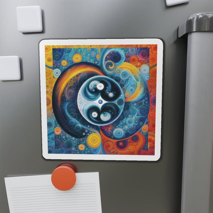 Cosmic Swirl Harmony - Die-cut Magnet - Home Decor - g(0D·IO) - 6 × 6" - Die-Cut - 1 pc