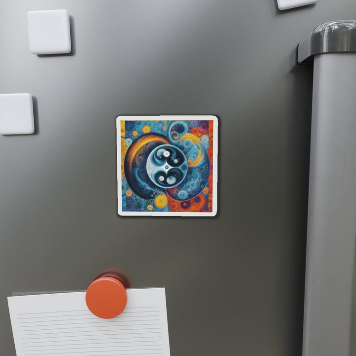 Cosmic Swirl Harmony - Die-cut Magnet - Home Decor - g(0D·IO) - 6 × 6" - Die-Cut - 1 pc