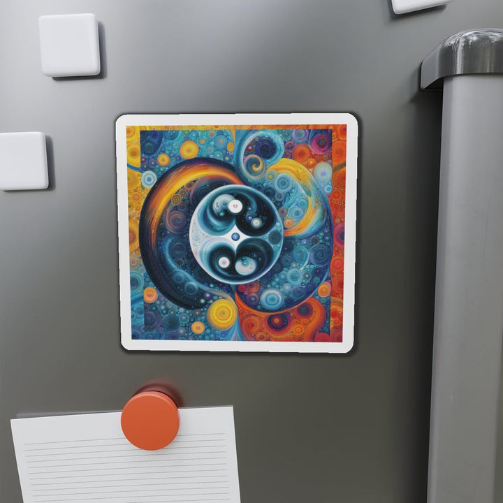 Cosmic Swirl Harmony - Die-cut Magnet - Home Decor - g(0D·IO) - 6 × 6" - Die-Cut - 1 pc